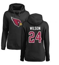 NFL Women's Nike Arizona Cardinals #24 Adrian Wilson Black Name & Number Logo Pullover Hoodie