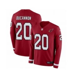 Men's Nike Arizona Cardinals #20 Deone Bucannon Limited Red Therma Long Sleeve NFL Jersey