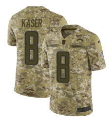 Men's Nike Los Angeles Chargers #8 Drew Kaser Limited Camo 2018 Salute to Service NFL Jersey