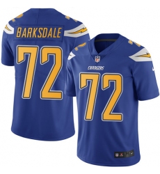 Men's Nike Los Angeles Chargers #72 Joe Barksdale Limited Electric Blue Rush Vapor Untouchable NFL Jersey