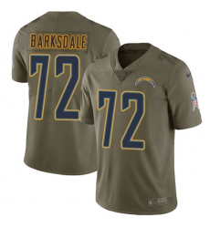 Youth Nike Los Angeles Chargers #72 Joe Barksdale Limited Olive 2017 Salute to Service NFL Jersey