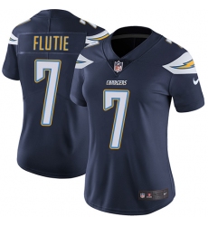 Women's Nike Los Angeles Chargers #7 Doug Flutie Navy Blue Team Color Vapor Untouchable Limited Player NFL Jersey