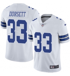 Men's Nike Dallas Cowboys #33 Tony Dorsett White Vapor Untouchable Limited Player NFL Jersey