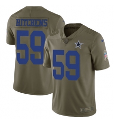 Youth Nike Dallas Cowboys #59 Anthony Hitchens Limited Olive 2017 Salute to Service NFL Jersey
