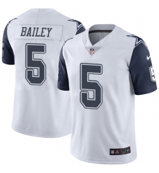 Men's Nike Dallas Cowboys #5 Dan Bailey Limited White Rush Vapor Untouchable NFL Jersey