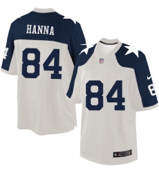 Men's Nike Dallas Cowboys #84 James Hanna Limited White Throwback Alternate NFL Jersey
