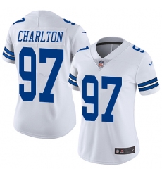 Women's Nike Dallas Cowboys #97 Taco Charlton White Vapor Untouchable Limited Player NFL Jersey