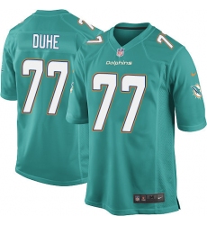 Men's Nike Miami Dolphins #77 Adam Joseph Duhe Game Aqua Green Team Color NFL Jersey