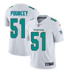 Men's Nike Miami Dolphins #51 Mike Pouncey White Vapor Untouchable Limited Player NFL Jersey