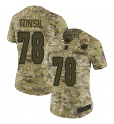 Women's Nike Miami Dolphins #78 Laremy Tunsil Limited Camo 2018 Salute to Service NFL Jersey