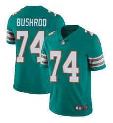 Men's Nike Miami Dolphins #74 Jermon Bushrod Aqua Green Alternate Vapor Untouchable Limited Player NFL Jersey