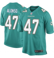 Men's Nike Miami Dolphins #47 Kiko Alonso Game Aqua Green Team Color NFL Jersey