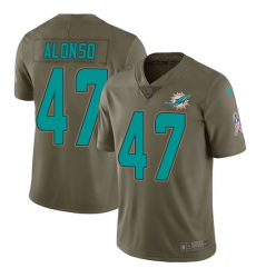 Men's Nike Miami Dolphins #47 Kiko Alonso Limited Olive 2017 Salute to Service NFL Jersey