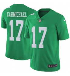 Men's Nike Philadelphia Eagles #17 Harold Carmichael Limited Green Rush Vapor Untouchable NFL Jersey