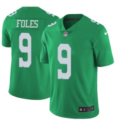 Youth Nike Philadelphia Eagles #9 Nick Foles Limited Green Rush Vapor Untouchable NFL Jersey