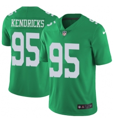 Men's Nike Philadelphia Eagles #95 Mychal Kendricks Limited Green Rush Vapor Untouchable NFL Jersey