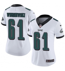 Women's Nike Philadelphia Eagles #61 Stefen Wisniewski White Vapor Untouchable Limited Player NFL Jersey
