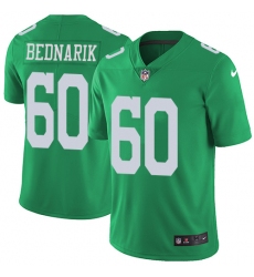 Youth Nike Philadelphia Eagles #60 Chuck Bednarik Limited Green Rush Vapor Untouchable NFL Jersey