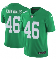 Men's Nike Philadelphia Eagles #46 Herman Edwards Limited Green Rush Vapor Untouchable NFL Jersey