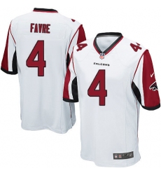 Men's Nike Atlanta Falcons #4 Brett Favre Game White NFL Jersey