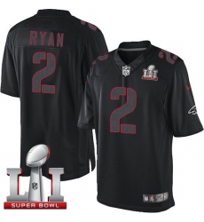 Men's Nike Atlanta Falcons #2 Matt Ryan Limited Black Impact Super Bowl LI 51 NFL Jersey
