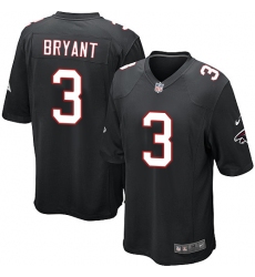 Men's Nike Atlanta Falcons #3 Matt Bryant Game Black Alternate NFL Jersey
