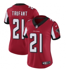 Women's Nike Atlanta Falcons #21 Desmond Trufant Red Team Color Vapor Untouchable Limited Player NFL Jersey