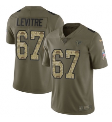 Youth Nike Atlanta Falcons #67 Andy Levitre Limited Olive/Camo 2017 Salute to Service NFL Jersey