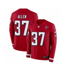 Men's Nike Atlanta Falcons #37 Ricardo Allen Limited Red Therma Long Sleeve NFL Jersey