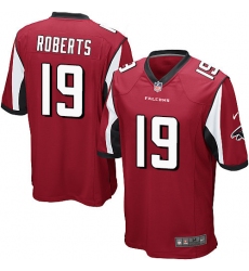 Men's Nike Atlanta Falcons #19 Andre Roberts Game Red Team Color NFL Jersey