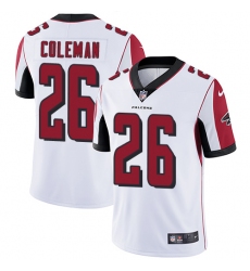 Men's Nike Atlanta Falcons #26 Tevin Coleman White Vapor Untouchable Limited Player NFL Jersey