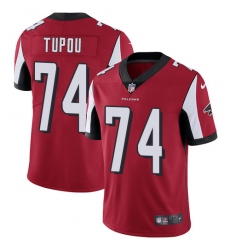 Men's Nike Atlanta Falcons #74 Tani Tupou Red Team Color Vapor Untouchable Limited Player NFL Jersey
