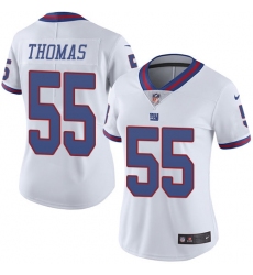 Women's Nike New York Giants #55 J.T. Thomas Limited White Rush Vapor Untouchable NFL Jersey
