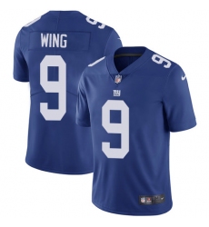 Men's Nike New York Giants #9 Brad Wing Royal Blue Team Color Vapor Untouchable Limited Player NFL Jersey