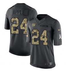 Men's Nike New York Giants #24 Eli Apple Limited Black 2016 Salute to Service NFL Jersey