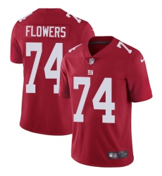 Men's Nike New York Giants #74 Ereck Flowers Red Alternate Vapor Untouchable Limited Player NFL Jersey