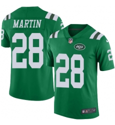Men's Nike New York Jets #28 Curtis Martin Limited Green Rush Vapor Untouchable NFL Jersey