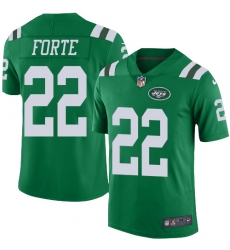 Men's Nike New York Jets #22 Matt Forte Limited Green Rush Vapor Untouchable NFL Jersey
