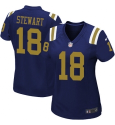 Women's Nike New York Jets #18 ArDarius Stewart Limited Navy Blue Alternate NFL Jersey