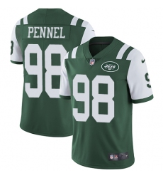 Men's Nike New York Jets #98 Mike Pennel Green Team Color Vapor Untouchable Limited Player NFL Jersey