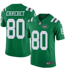 Men's Nike New York Jets #80 Wayne Chrebet Elite Green Rush Vapor Untouchable NFL Jersey