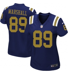 Women's Nike New York Jets #89 Jalin Marshall Limited Navy Blue Alternate NFL Jersey