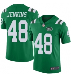 Men's Nike New York Jets #48 Jordan Jenkins Limited Green Rush Vapor Untouchable NFL Jersey