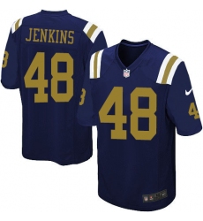 Men's Nike New York Jets #48 Jordan Jenkins Limited Navy Blue Alternate NFL Jersey