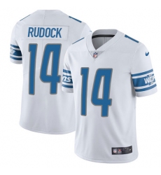 Men's Nike Detroit Lions #14 Jake Rudock Limited White Vapor Untouchable NFL Jersey