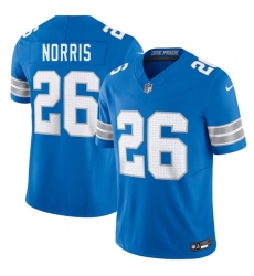 Men's Detroit Lions #26 Morice Norris Blue 2025 F.U.S.E. Vapor Limited Football Stitched Jersey