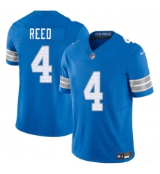 Men's Detroit Lions #4 D.J. Reed Blue 2025 F.U.S.E. Vapor Limited Football Stitched Jersey