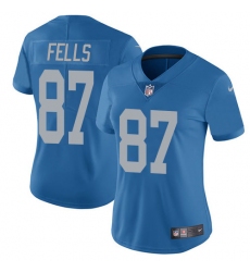 Women's Nike Detroit Lions #87 Darren Fells Limited Blue Alternate Vapor Untouchable NFL Jersey