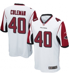Men's Nike Atlanta Falcons #40 Derrick Coleman Game White NFL Jersey