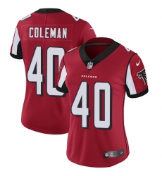 Women's Nike Atlanta Falcons #40 Derrick Coleman Red Team Color Vapor Untouchable Limited Player NFL Jersey